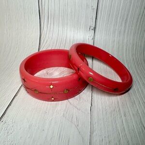 Splendette Cantaloupe MCM Duchess Size Bangle Set Wide and Midi